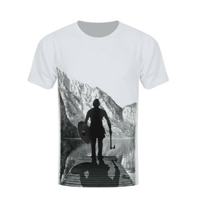 <b>100</b>% <b>Polyester</b> Breathable Smooth Material Breathable Allover Print Sublimation O Neck t <b>Shirt</b> Men - Product Image 1