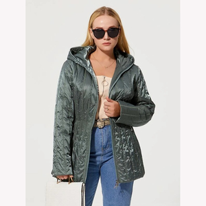 Women's Breathable Winter Casual Puffer <b>Jackets</b> Warm with Zipper Bubble Style Custom Colors Woven Weave - Product Image 1