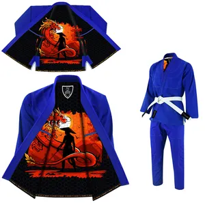 Yüksek kalite özel tasarım kendi inci örgü iç yüceltilmiş brezilyalı Jiu Jitsu Gi Kimono BJJ Gi