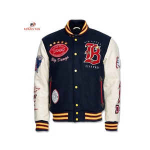 Veste unisexe Varsity Baseball-Adoptez le style classique avec une veste de baseball Varsity-Qualité supérieure avec coutures fines - Product Image 1