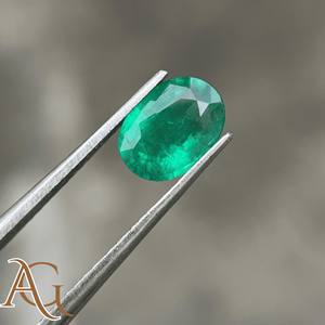 Émeraude naturelle ovale de mine zambienne, facettée, pour la création de bijoux, pierre précieuse en vrac certifiée 1ct - Product Image 5