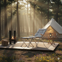 Chaise de camping pliable moderne, écologique, confortable, légère et rembourrée, avec cadre en acier inoxydable portable, pour extérieur et parc