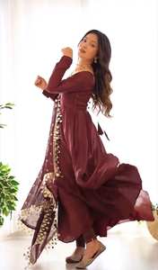 Indian Designer Salwar Kameez Anarkali Dress Gown Anarkali Gown Suits Dresses Salwar Kameez for Women Pakistani Dresses - Product Image 6