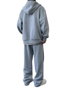 Vente en gros OEM Survêtements 100% coton personnalisés 500 décontractés de couleur simple pour hommes Survêtements bouffants pour hommes - Product Image 5