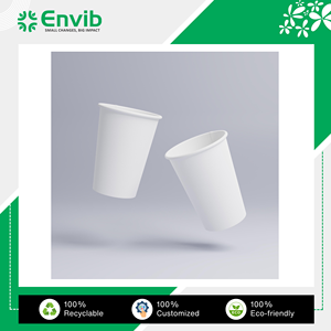 Vaso de papel reciclable para bebidas frías, cupstock ITC de pared simple, 10oz, de alta calidad, a granel, personalizable, logotipo de Color - Product Image 6