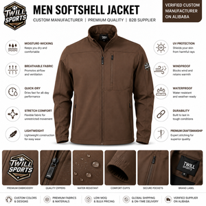 Custom Made Designed Long Sleeves Softshell <b>Jacket</b> Winter Work Wear Windproof Waterproof <b>Fleece</b> <b>Lining</b> Softshell <b>Jackets</b> - Product Image 5