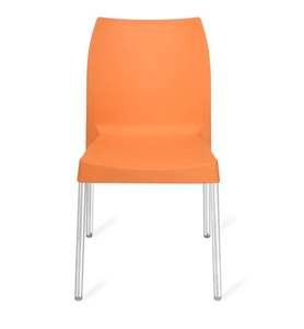 Chaise de salle à manger en métal Minisite Mobilier de maison en plastique durable Design convertible - Product Image 5