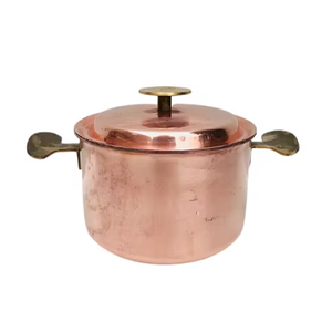 Pot de service en cuivre pur de plats de service de luxe design et fabriqué pour les fêtes fabricant d'Inde - Product Image 6