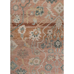 Alfombra Afgana de Lana Anudada a Mano en Rojo y Naranja con Patrón de Medallón, para Uso Doméstico - Jaipur ZA EA-3009 (Cs-03) - Product Image 3
