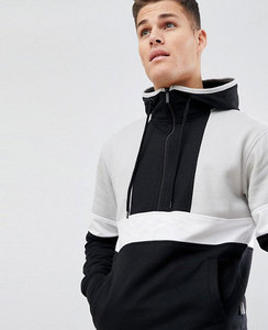 Sudadera con Capucha de Felpa 100% Algodón de Alto Gramaje, Diseño Bicolor con Bloques de Color, Logotipo Personalizado OEM para Hombre, Venta al por Mayor - Product Image 3