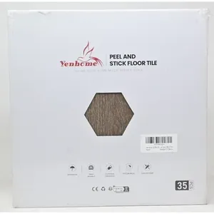 Yenhome 35 pièces 12 \ "X12 \" plancher en bois naturel peler et coller facile à installer 35 pièces 12 \ "X12 \" carrelage de sol en bois naturel peler bâton - Product Image 1