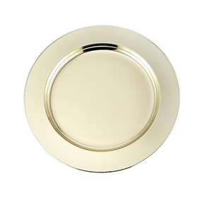 Assiette de présentation ronde en laiton doré, qualité supérieure, fabriquée à la main, pour table de salle à manger, maison et hôtel, prix de gros - Product Image 3