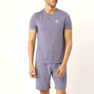 Nouveautés, ensemble t-shirt et short d'été pour hommes, ensemble t-shirt et short décontractés et respirant - Product Image 1