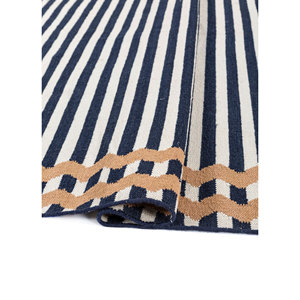 Alfombras de Lana Tejidas Planas Azules Alhambra con Patrón de Rayas para Uso Doméstico-ADWL-13291 - Product Image 2