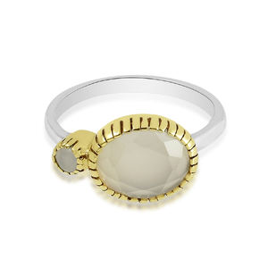 Anillo de piedras preciosas múltiples de circón peridoto de Plata de Ley 925 de dos tonos de alta calidad en stock listo precio al por mayor - Product Image 5