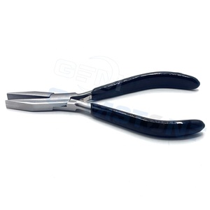 Professional Hair Extension Flat <b>Nose</b> Plier 7" Stainless Steel Flat Jaw Hair Extension Tool for I Tip Hair Extension Plier - Product Image 3