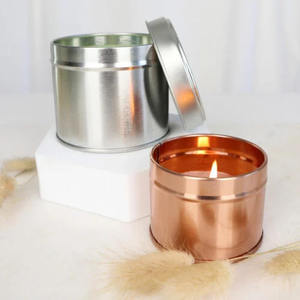 Pot à bougie martelé en or antique avec couvercle pot à bougie rond en métal pour la décoration d'éclairage de table de salon et de maison - Product Image 6