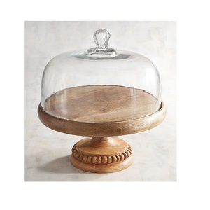 Top Selling Tableware Fruits Rack Decorative Nature Finished Tabletop Wood Cake Stand Dessert Server Wooden Birthday Cake Stand - Product Image 3