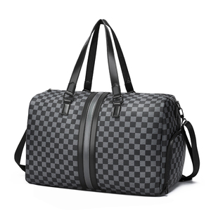 Bolsa de viaje grande con logotipo personalizado para hombre, diseño de bolsa de lona de cuero PU, bolsa de fin de semana, almacenamiento individual de zapatos de lujo de alta calidad - Product Image 4