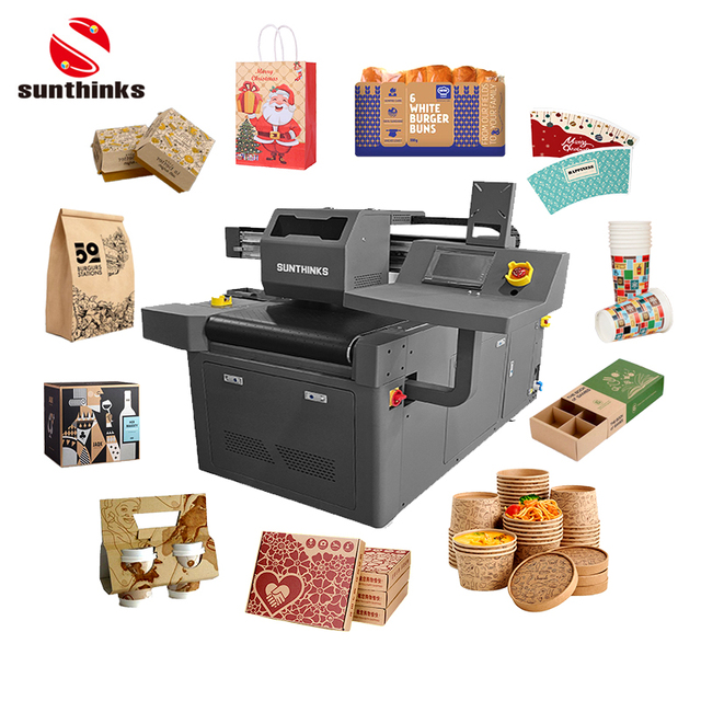 Sunthinks Best Price Epson I3200 Printhead CMYK Color Box Inkjet Printing Machine Digital Single Pass Printer for Printing Shop