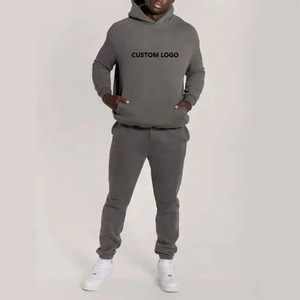 Oversized Winter Men's <b>Polyester</b>/Cotton Fleece Heavyweight Pullover <b>Hoodie</b> with Custom Printing & Drop Shoulder Design - Product Image 4
