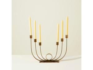 Élégant candélabre de Noël en acier inoxydable argenté personnalisable de haute qualité décor à la maison bougeoir lanternes en bois moderne - Product Image 4