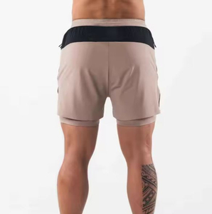 Shorts de gymnastique en maille légère pour hommes d'usine Shorts d'entraînement de 2 pouces pour la course et la musculation Motif solide tarif de gros - Product Image 4