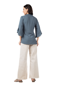 Wholesale Supply <b>Viscose</b> Fabric Plus Size V Neck Tops for Casual and Party Wear Use Available at Bulk Quantity - Product Image 2