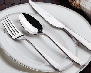 Ensemble de couverts en argent poli pour des repas élégants, couverts en acier inoxydable durables pour les maisons, les hôtels, les cafés - Product Image 1