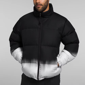 Stylish <b>Men's</b> Winter <b>Puffer</b> <b>Jacket</b> Waterproof Lightweight Hooded Collar Front Logo Letter Pattern for Outdoor OEM Factory Export - Product Image 1