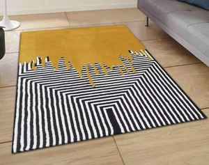 Alfombra de lana con mechones a mano de calidad superior Nuevo diseño abstracto geométrico Alfombras de calidad superior hechas a mano personalizables - Product Image 1