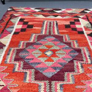 Alfombra Vintage Estilo Runner, Alfombra Turca de 3.1x9.3 pies, Alfombra de Lana Naranja - Product Image 3