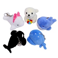 Pendentif personnalisé en peluche marine petits requins dauphins otarie épaulards raies manta porte-clés en peluche douce souvenir d'aquarium