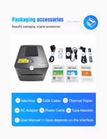 Impresora Inalámbrica Wifi OCOM 4X6 Mini, Impresoras Térmicas de Etiquetas de Envío y Albaranes 4X6 con Software Gratuito para Uso en Puntos de Venta