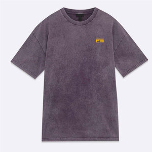 Lightweight 100% Cotton Breathable Eco-Friendly Quick Dry Acid Wash <b>T</b>-<b>Shirt</b>-Perfect Daily Wear Casual Streetwear for Men - Product Image 1