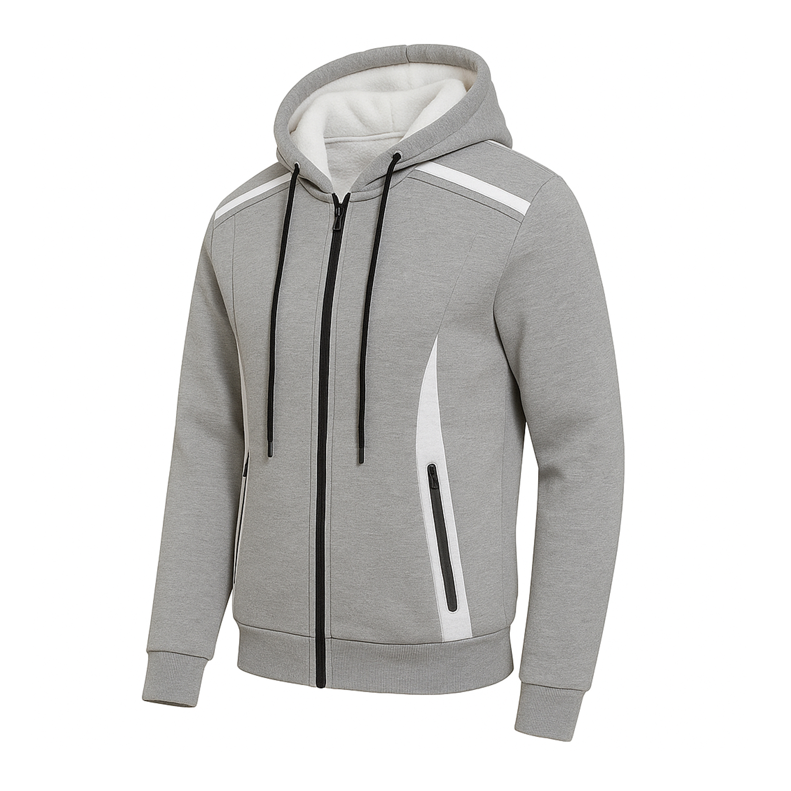 Mens Womens Hooded Fur Fleece Sherpa Jacket Thermal Thick Warm Work Wear Hoodie | UK
