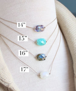 Labradorite arc-en-ciel pierre de lune Fluorite améthyste perle de Bohème argent 925 plaqué or avec perle de diamant - Product Image 1