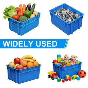 Cesti per <span class=keywords><strong>Frutta</strong></span> Resistenti, Scatole di Stoccaggio a Griglia in PE Impilabili, Casse per Verdure, Contenitori per Trasporto, Casse in <span class=keywords><strong>Plastica</strong></span> Solida - Product Image 4