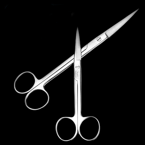 Ciseaux droits en acier inoxydable dentaire chirurgical médical 12.5cm manuel léger de haute qualité - Product Image 2