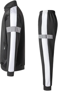 Ensembles de survêtements d'entraînement décontractés d'hiver grande taille les plus vendus en gros – 2 pièces en molleton de coton avec sweat à capuche contrastant - Product Image 5