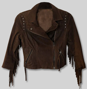 Chaqueta de Cuero para Mujer, Nueva Moda, Resistente al Viento, Chaqueta de Cuero para Hombre y Mujer, Estilos Personalizados, Chaqueta de Cuero Charlotte Burnt Multiple 2006 - Product Image 1