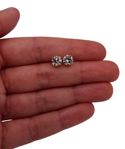 ต่างหูแบบคลาสสิกสำหรับผู้หญิงเครื่องประดับเงินสไตล์ Boho 925เงินสีขาวโทแพซต่างหูแฮนด์เมด - Product Image 1