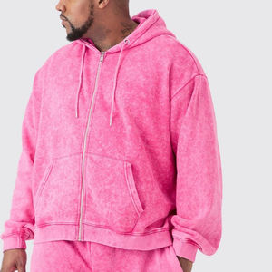 Ensembles de survêtements délavés à l'acide de haute qualité pour hommes, pantalons de survêtement en molleton, logo personnalisé, respirant, léger et écologique, OEM - Product Image 5