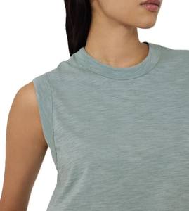 เสื้อกล้ามระบายอากาศได้ดีของผู้หญิงเสื้อกล้ามแบบถักแขนกุดยาวสั้นใส่สบายสำหรับใส่เล่นโยคะฤดูร้อน - Product Image 6