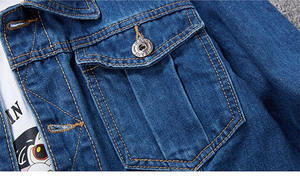 Vestes en jean pour hommes sur mesure OEM, manches classiques, boutonnées, avec poches, grandes tailles, hiver, style urbain, écologiques - Product Image 5