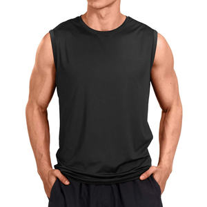 Chaleco ligero para correr para gimnasio, Camiseta holgada de talla grande para hombre, 310G, 100% algodón, camisetas sin mangas de entrenamiento acanaladas para mujer - Product Image 3