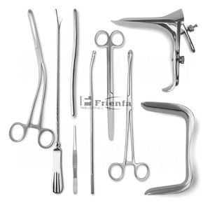 Juego de instrumentos ginecológicos recién llegados Juego de instrumentos ginecológicos de acero inoxidable de color sólido con etiqueta privada personalizada - Product Image 1