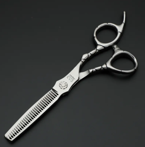 Barbier comprenant des ciseaux amincissants Ciseaux de bord de rasoir et rasoir de rasage Outils de salon de coiffure professionnels - Product Image 4