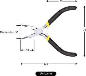 คีมตัดขนาดเล็กแบบพรีเมี่ยมคีมตัดลวดขนาด5นิ้วคีมทำลูกปัดสเตนเลสสตีลคาร์บอนสำหรับทำแหวนเครื่องประดับ - Product Image 6