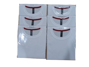 Venta al por mayor puramente blanco camiseta promocional poliéster calidad duradera manga corta Unisex logotipo personalizado sólido liso Stock para la venta - Product Image 6